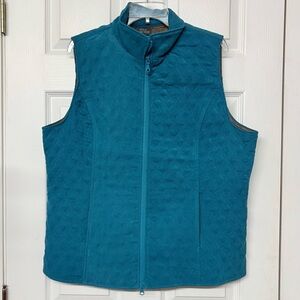 NTCO Nomadic Traders Quilted Teal Blue Vest Sz XL